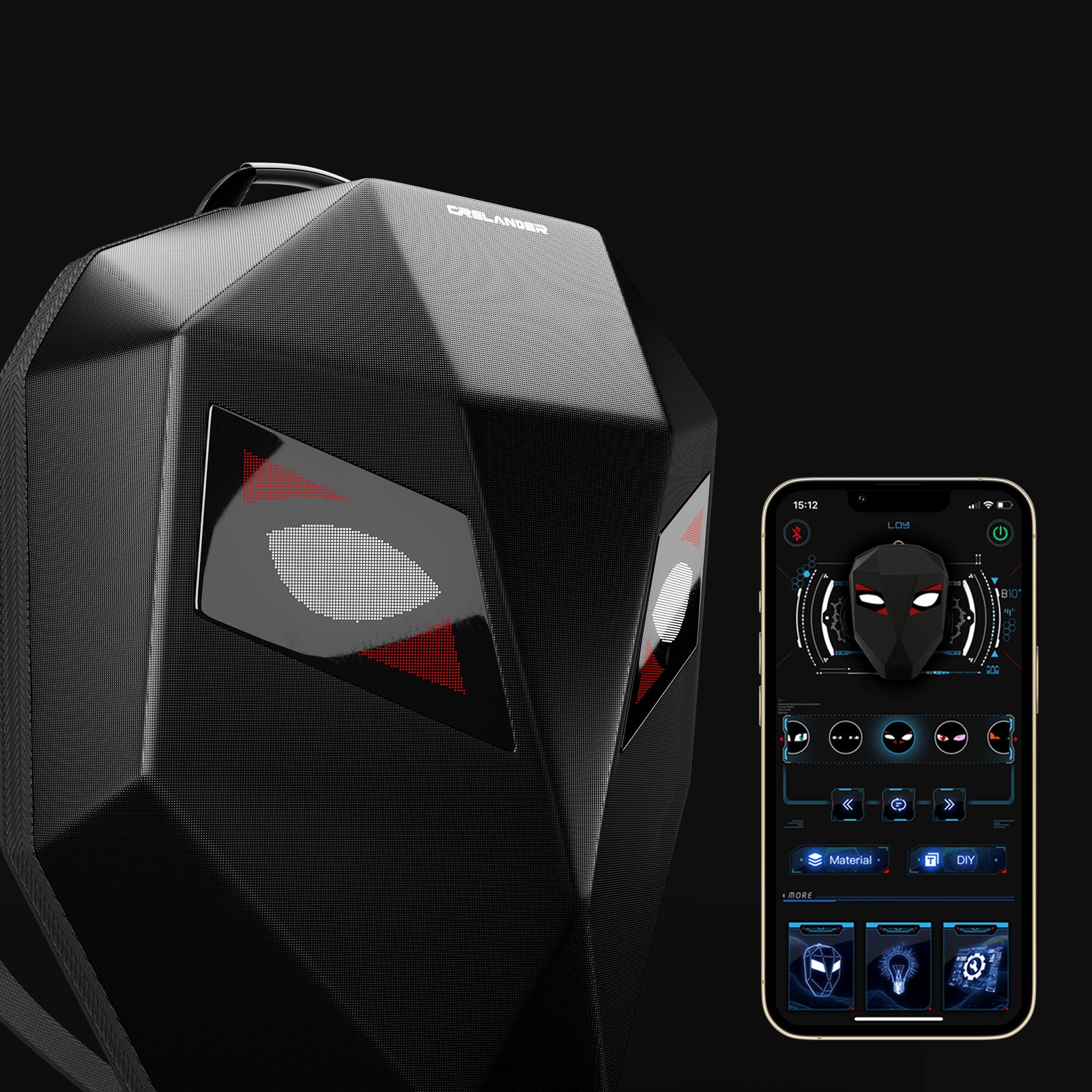 LED Knight Backpack DIY Daypack For Travelling Camping Cycling evmod.us