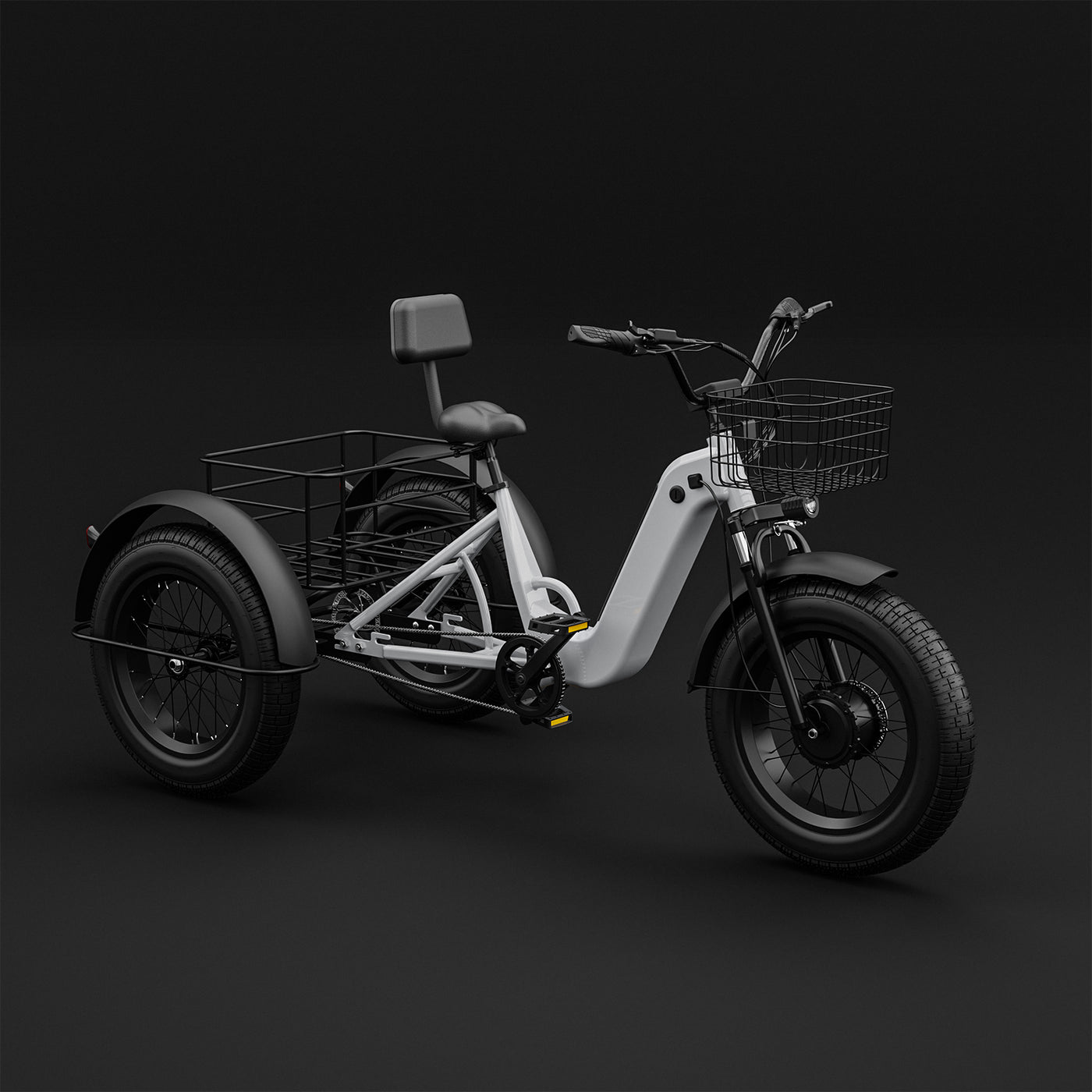 electric motor for three wheel bicycle Tricycle Three-Wheel Fat Tire Electric Bike – EVMOD