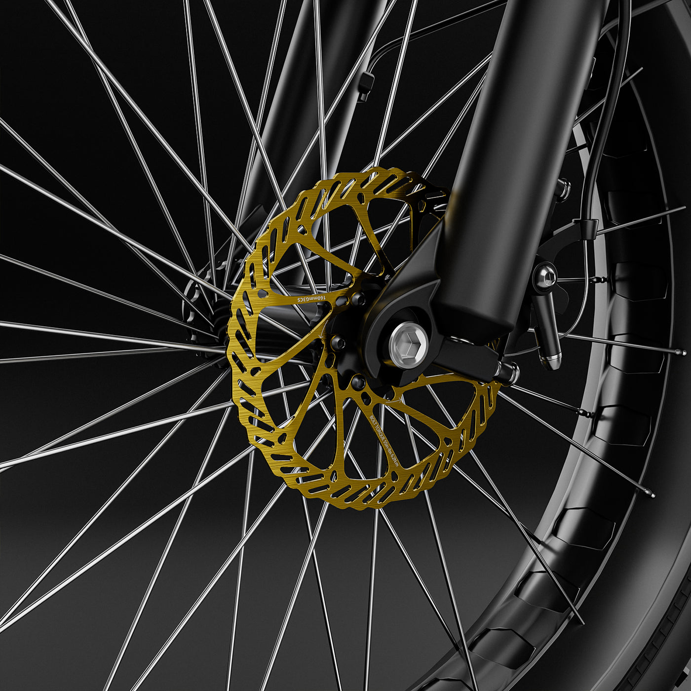 Gold 180mm Disc Brake Rotor – Stylish High-Performance Upgrade