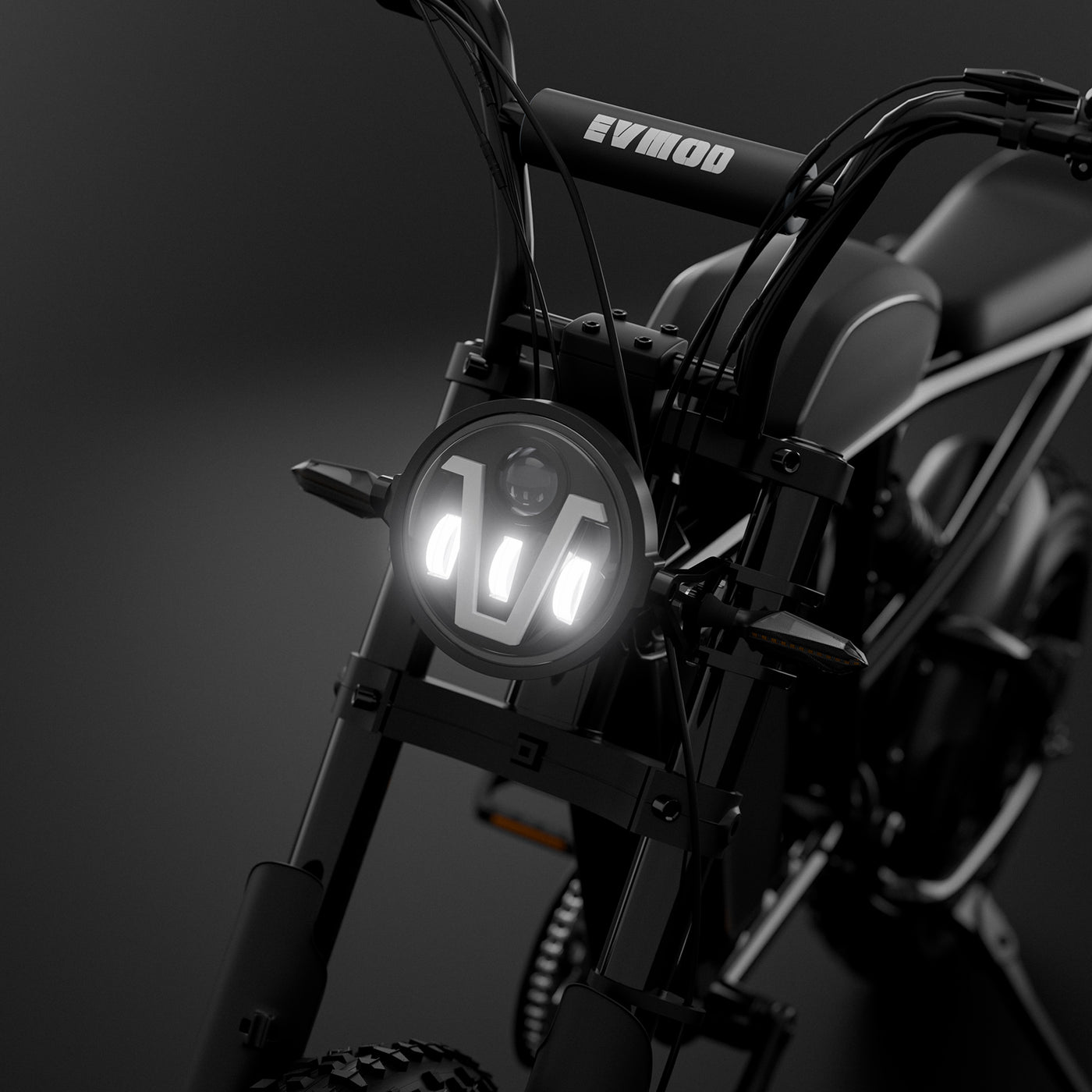 V-Shaped LED Headlight Kit | Fits Super73 / E-Bikes | 12V Power Supply