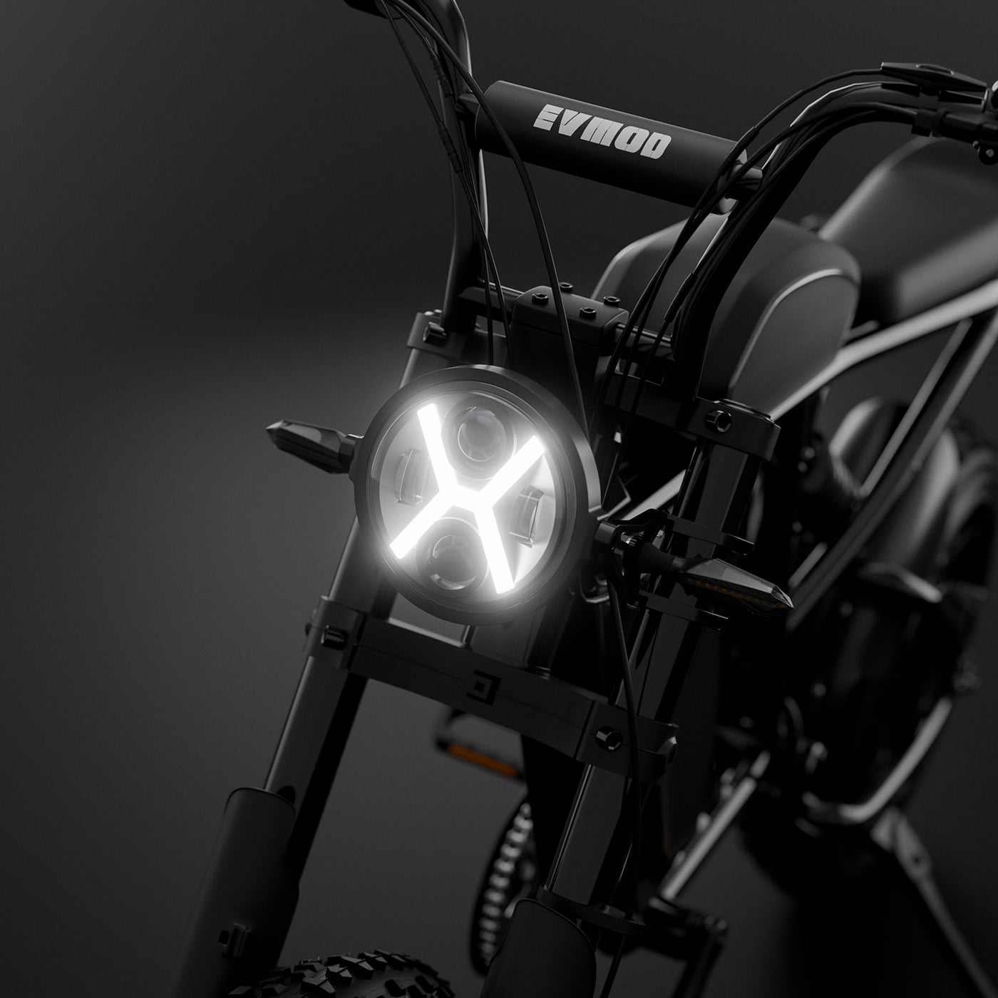 New X-Shaped LED Headlight Fits Super73 / E-Bikes