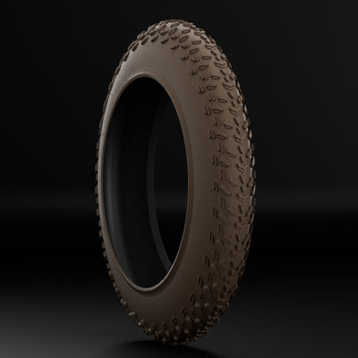 20 x 4.0” Brown Snow Shoe Fat Tire
