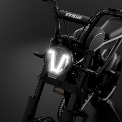 V-Shaped LED Headlight Kit | Fits Super73 / E-Bikes | 12V Power Supply