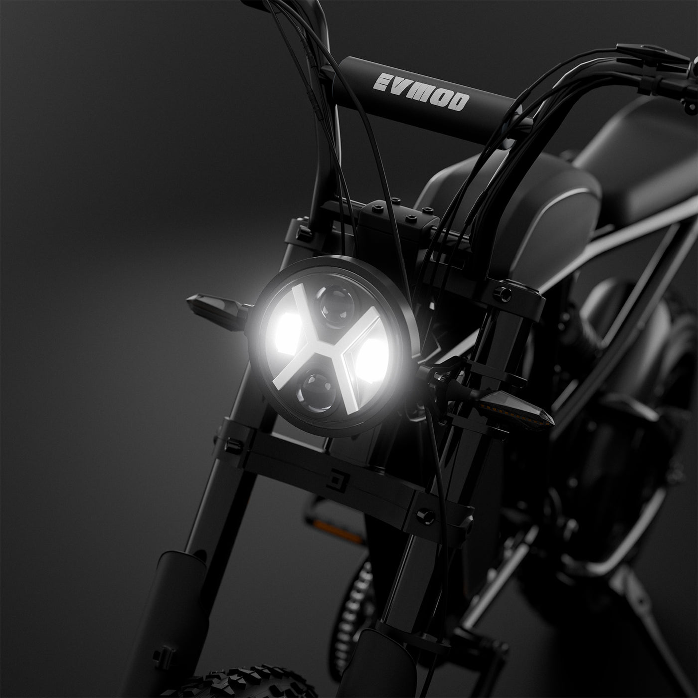 New X-Shaped LED Headlight Fits Super73 / E-Bikes