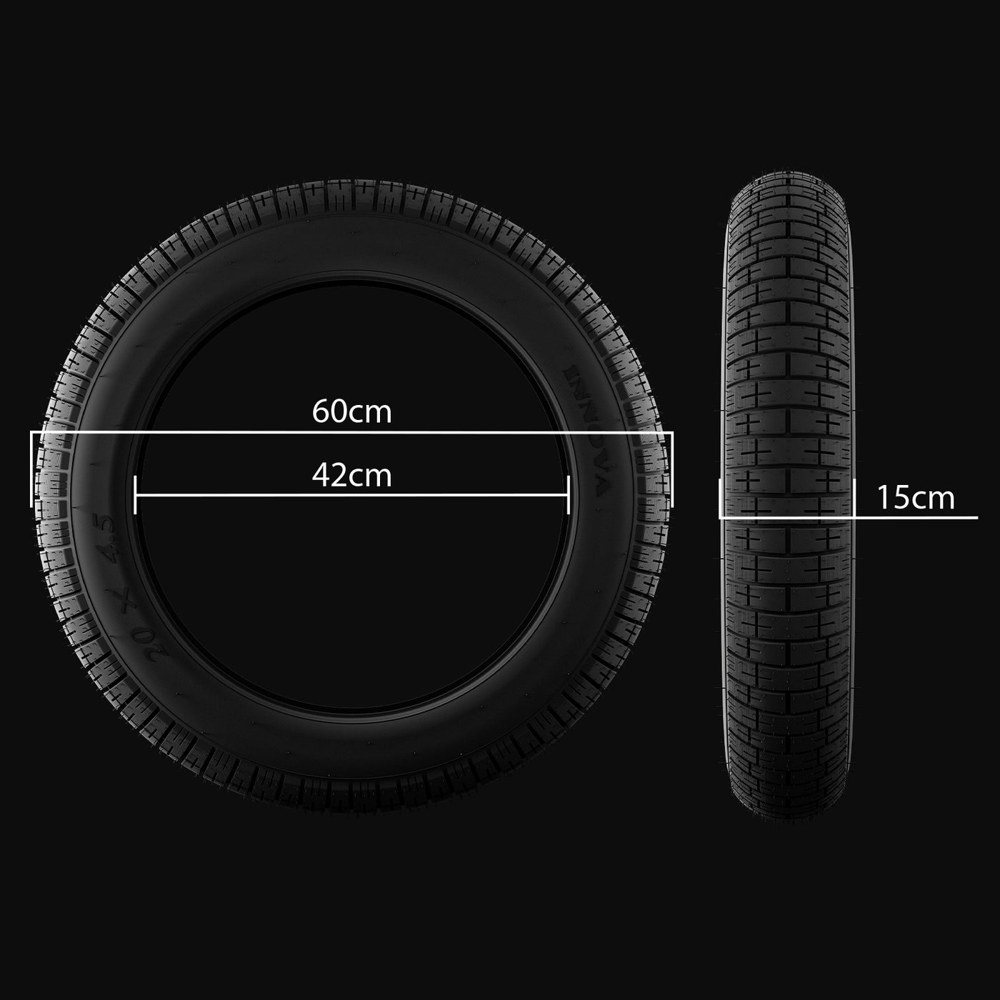 20x4.5 Fat Tire - Compatible with Super73 and E-Bikes with 20*4.5 Tires