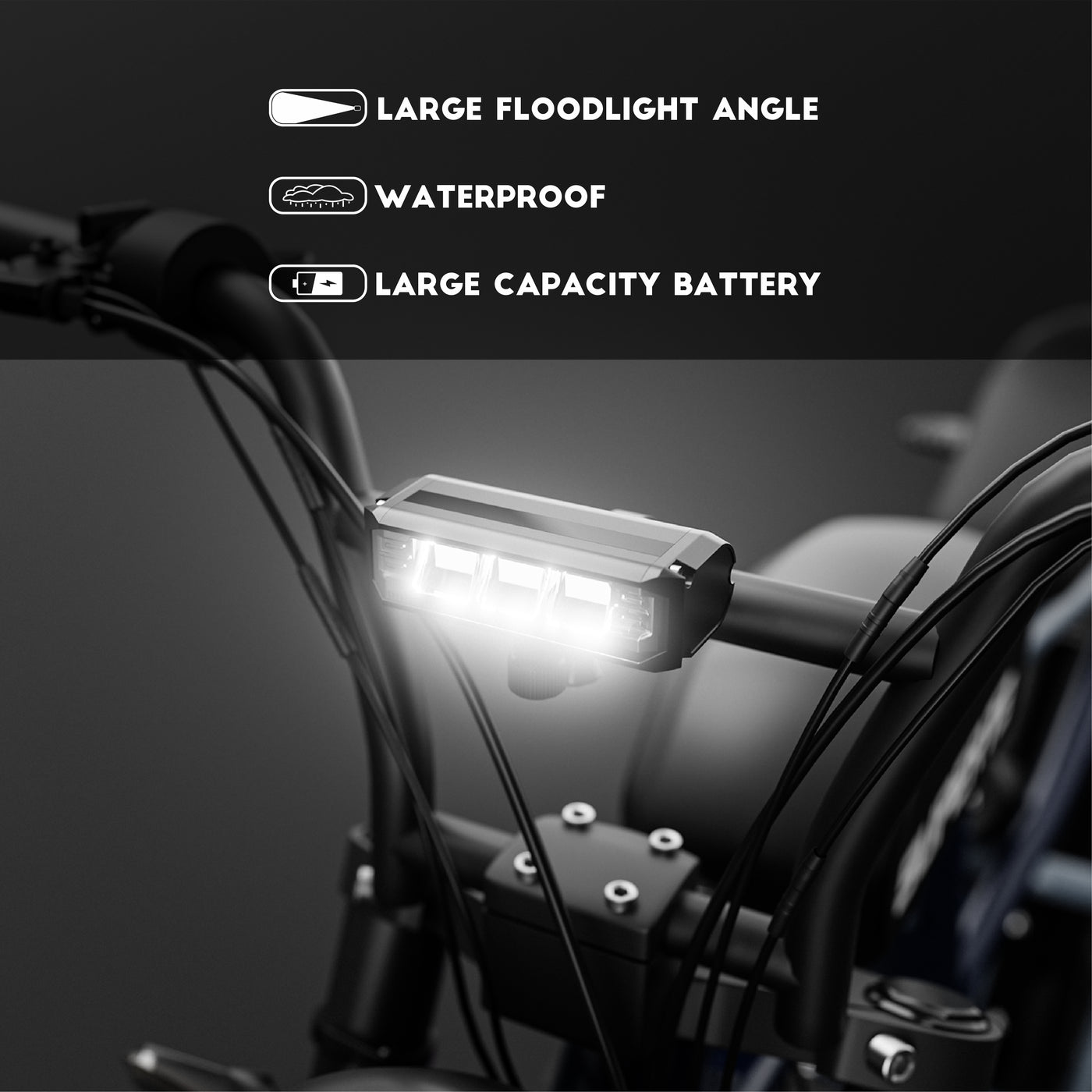 USB Rechargeable Bicycle Headlight for Super73 E-bike