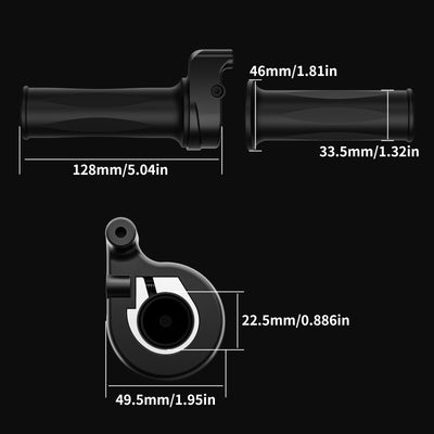 Ebike Classic Grip Throttle – Male 3P End